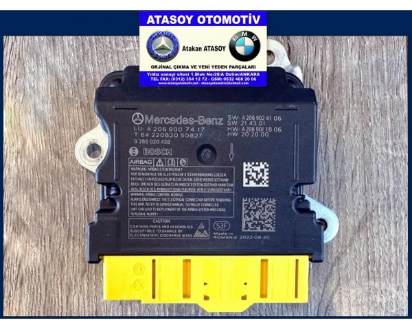 MERCEDES W206 AİRBAG BEYNİ 2069008921 2069007719 2069009418 2069007417 2069005717 2069004316 2069008913 2069004315 2069009412 2069001511 , 2069000226 2069004024